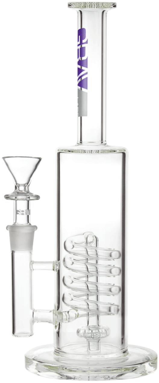 Glass Bong With Coil Percolator PNG