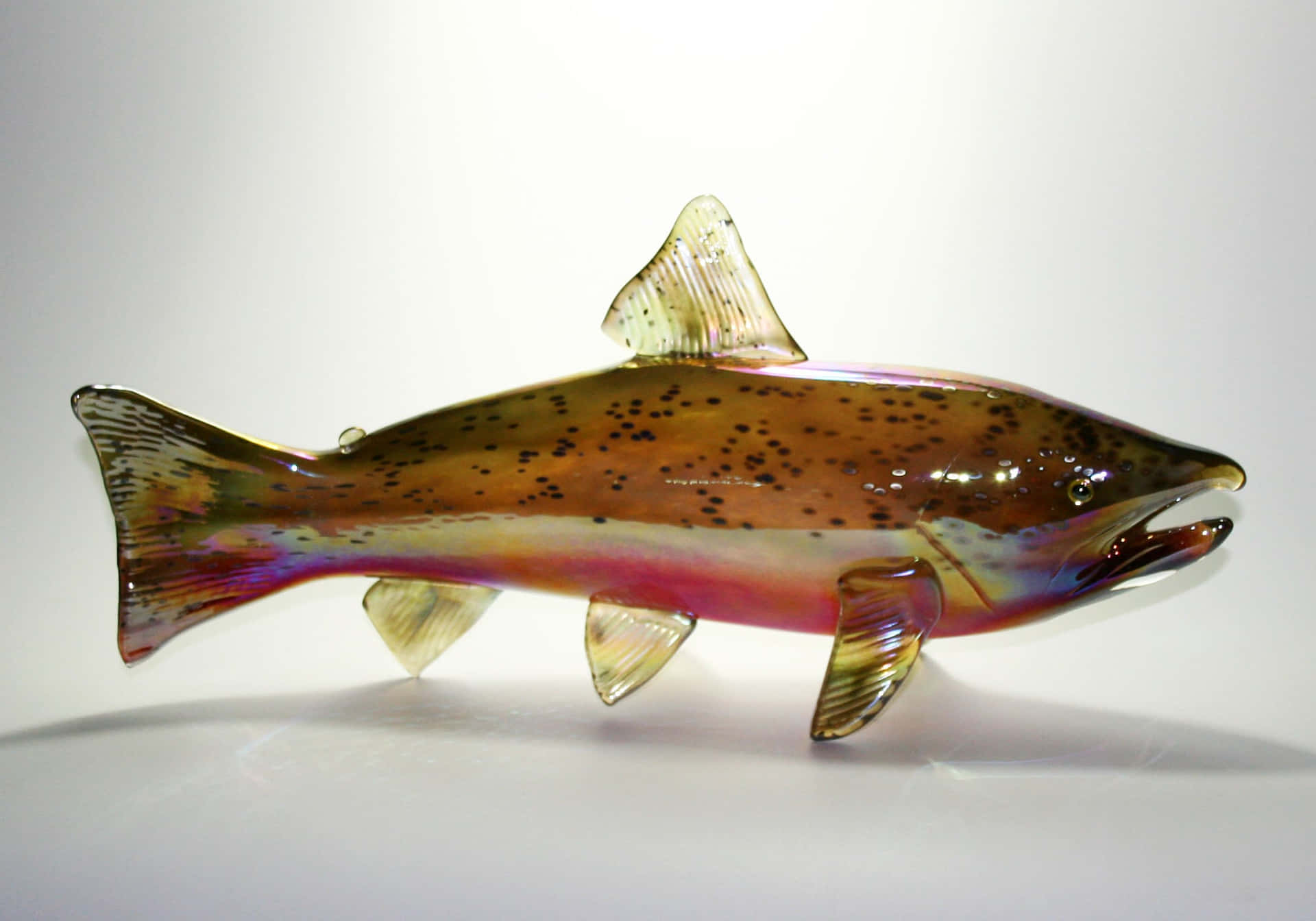 Glass Chinook Salmon Sculpture Wallpaper