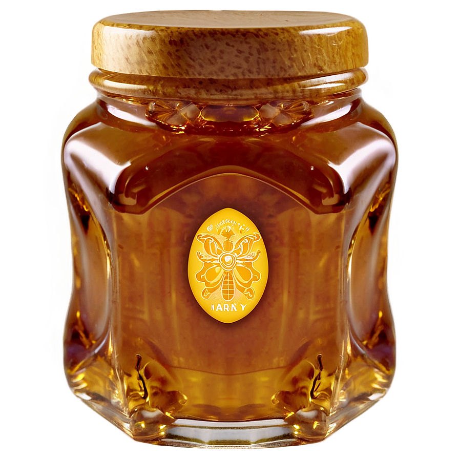 Glass Honey Jar Png 06132024 PNG