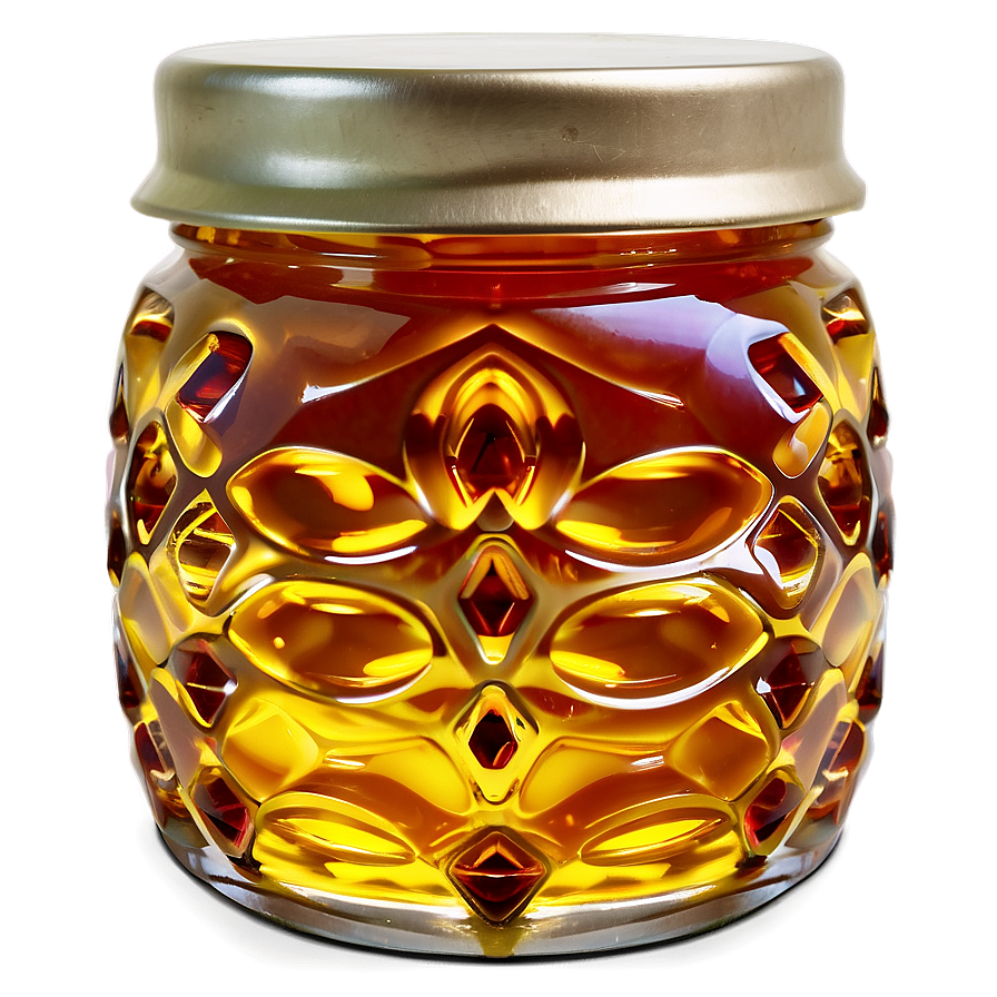 Glass Honey Jar Png 06212024 PNG