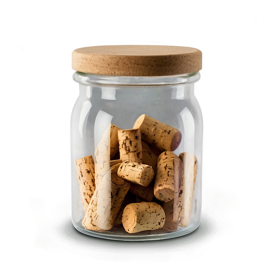Glass Jar With Cork Lid Png 05242024 PNG