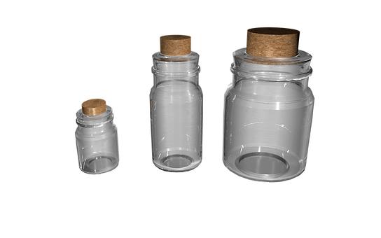 Glass Jars With Corks PNG