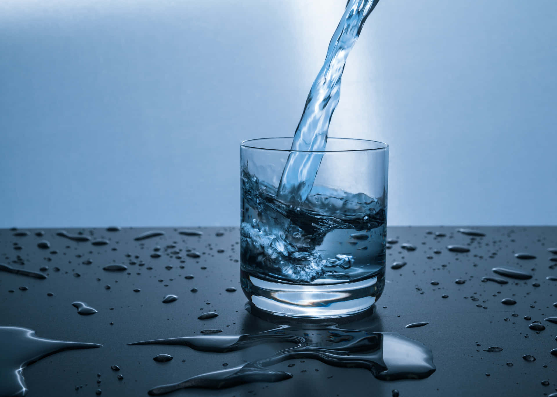 Refreshing glass of water