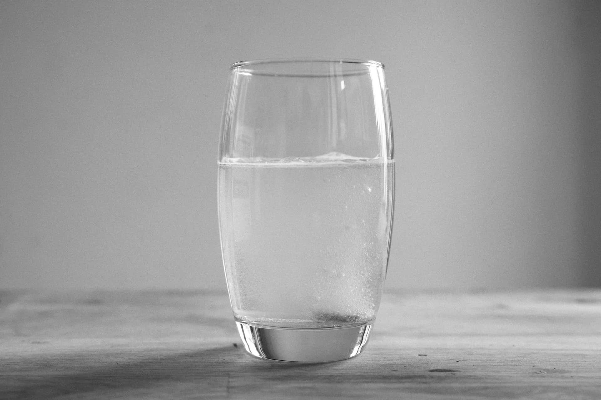 Refreshing glass of cold water.
