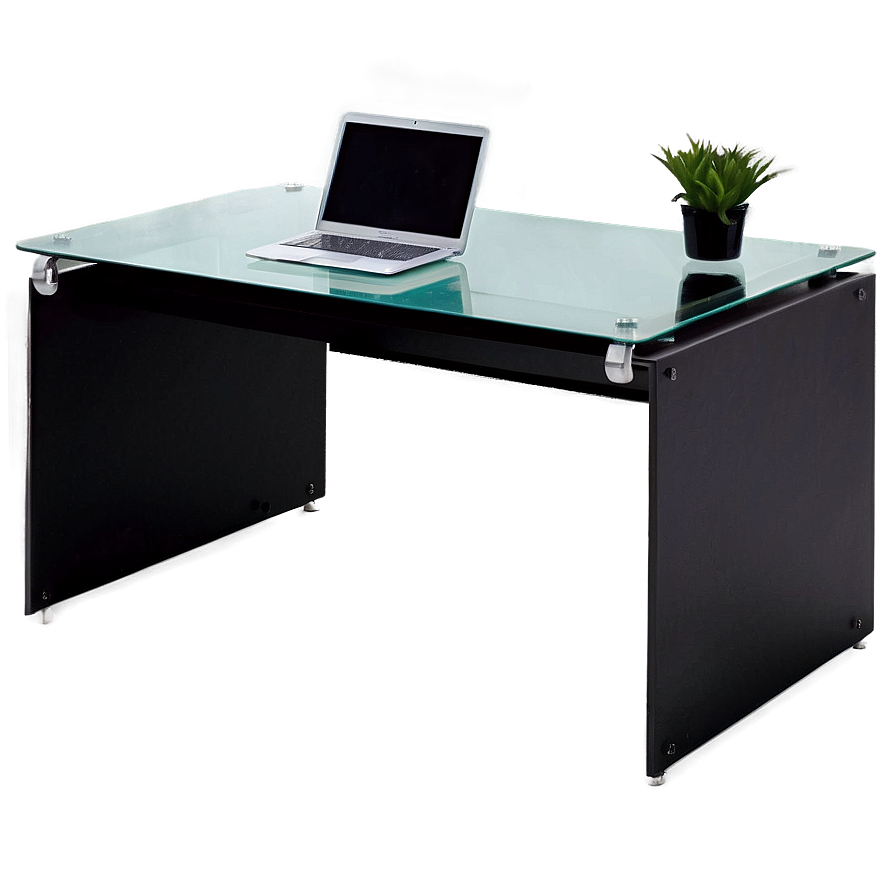 Glass Office Desk Png 06122024 PNG