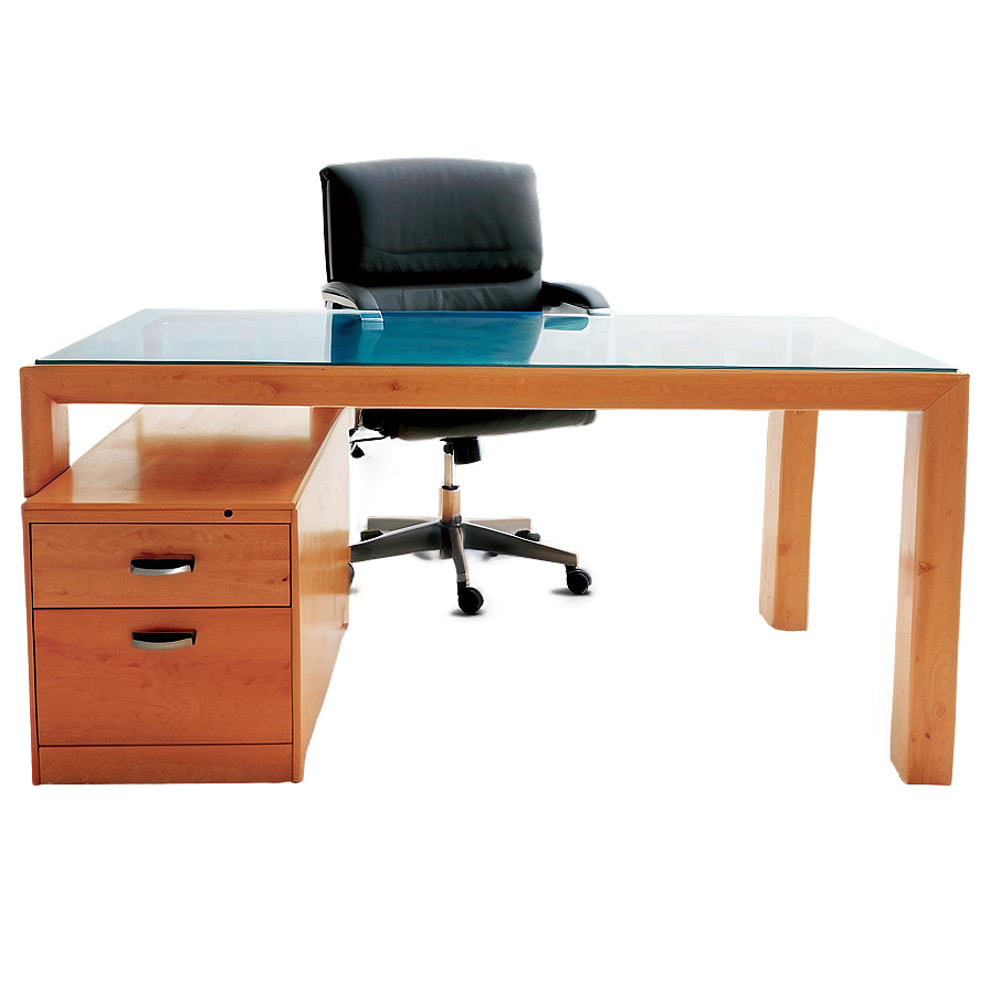 Glass Office Desk Png Xif26 PNG