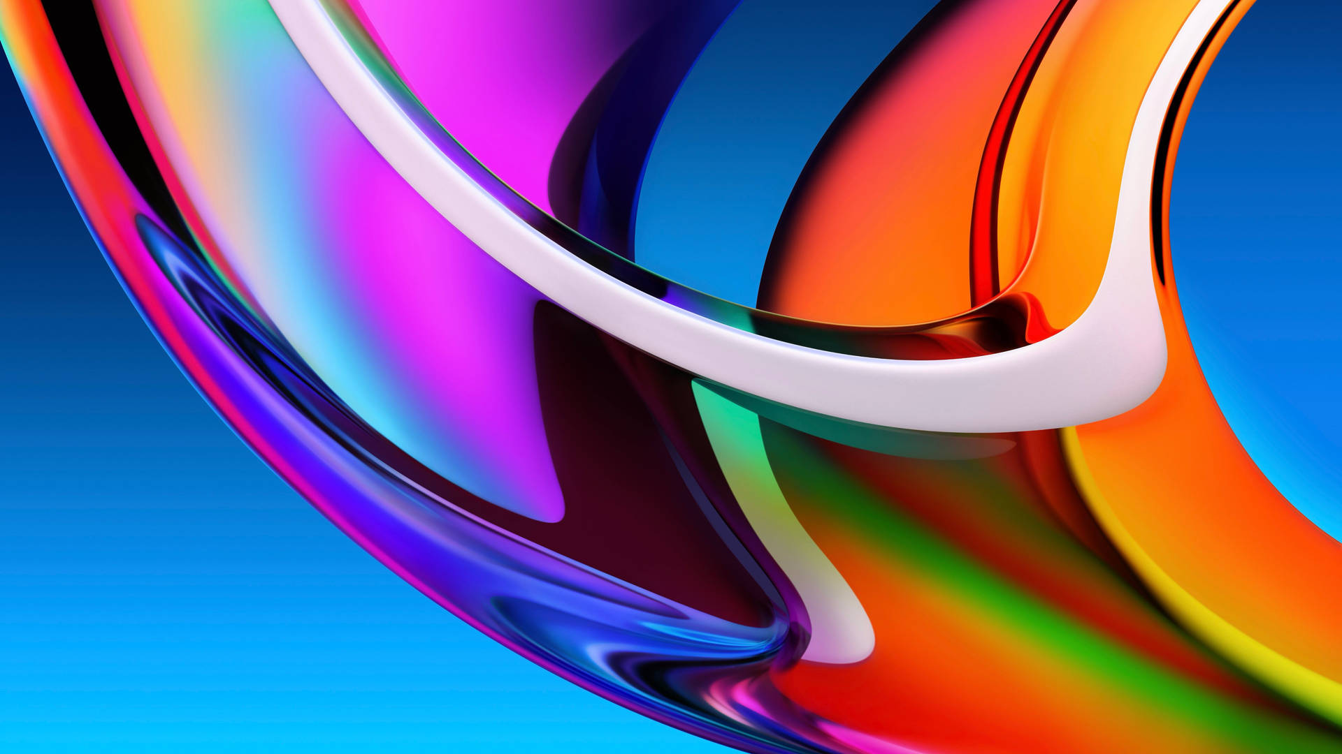 Regnbue Glas Fluid iMac 4K Bevægelse Wallpaper