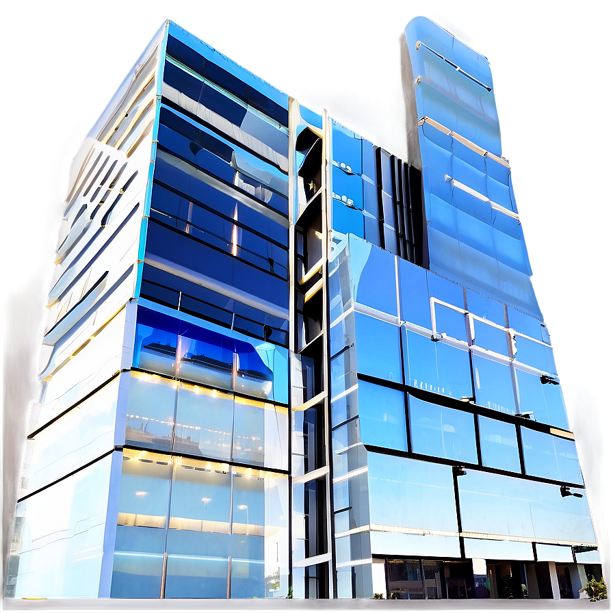 Glass Skyscraper Reflection Png Hte PNG