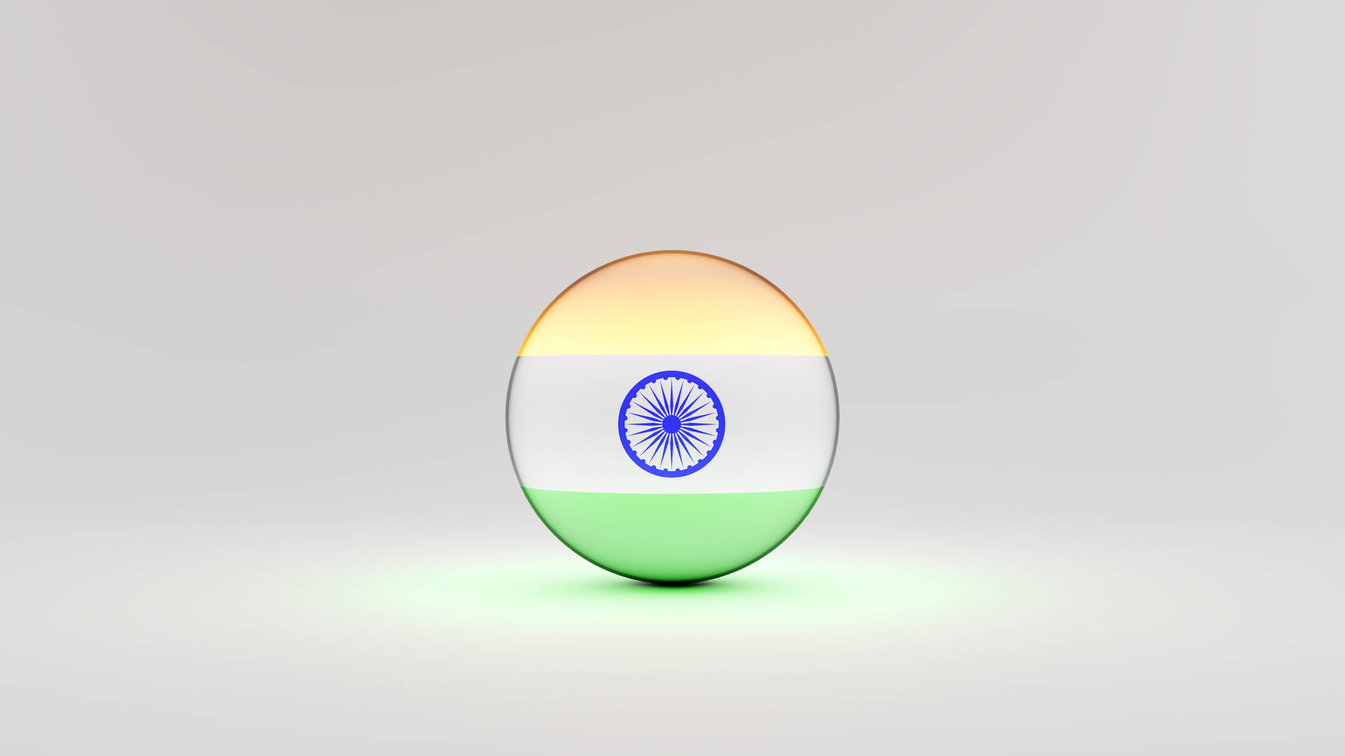 Glass Sphere Indian Flag 4k Background