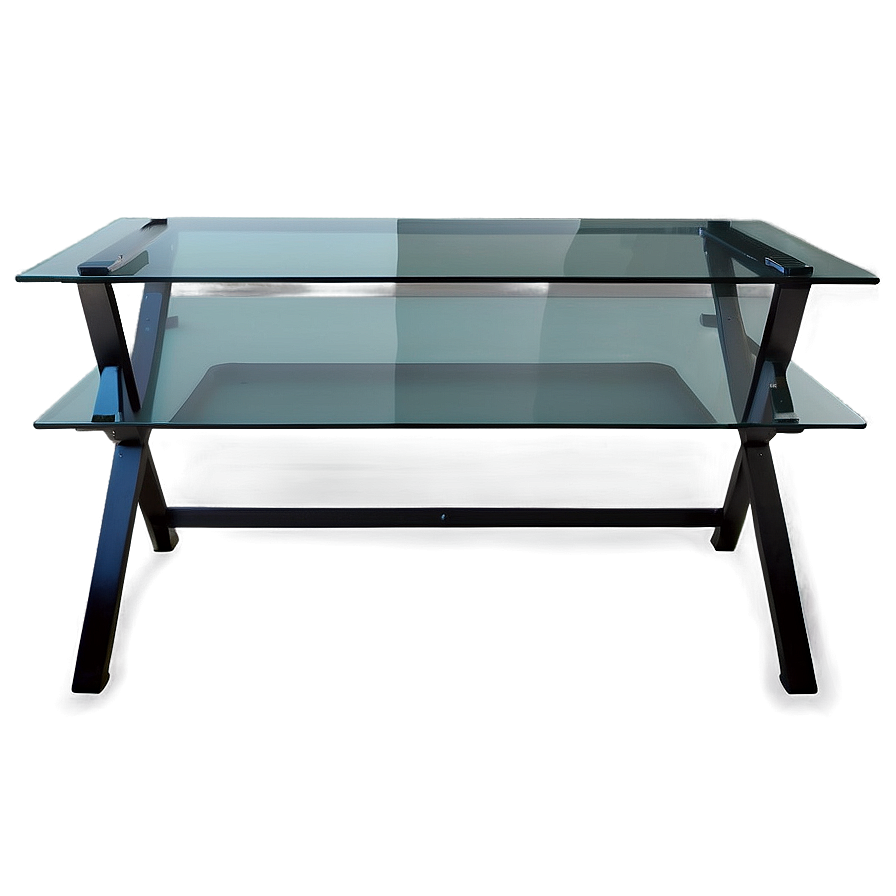 Glass Top Desk Png 05042024 PNG