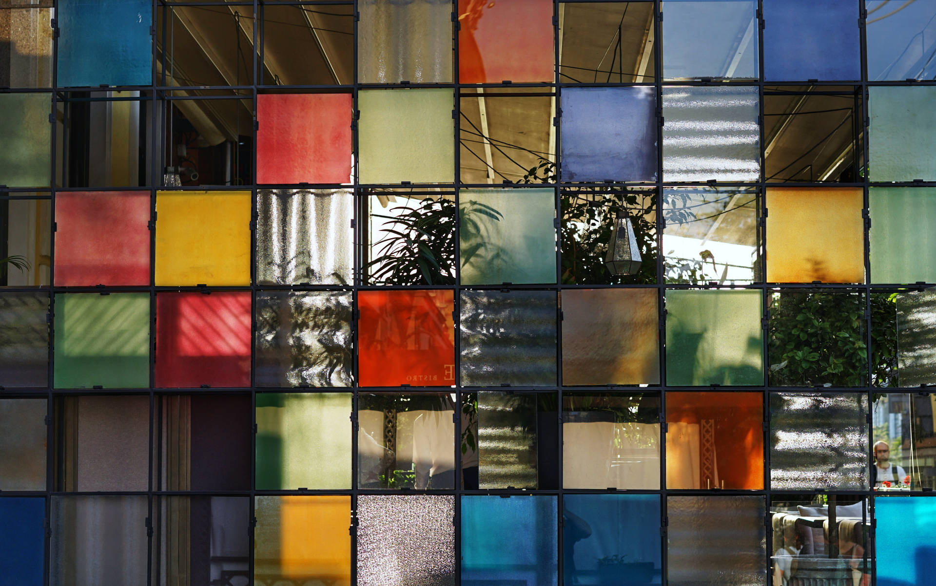 A Stunning Show of Creativity: Modern Glass Wall Art Collage Wallpaper