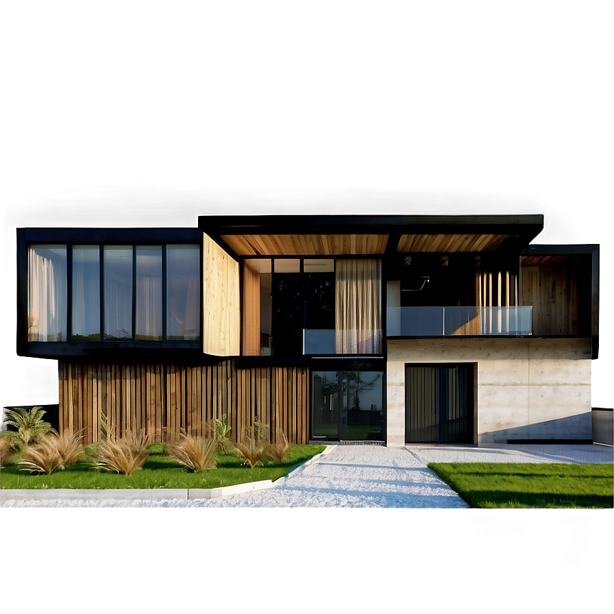 Glass-walled Modern House Designs Png Svm PNG