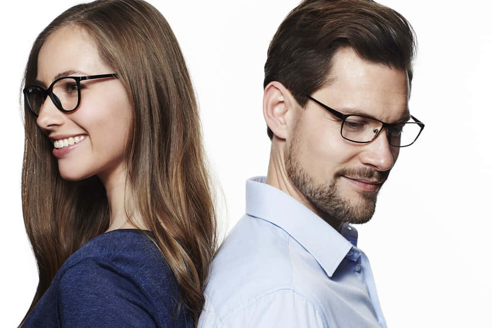 A Man And Woman Wearing Glasses