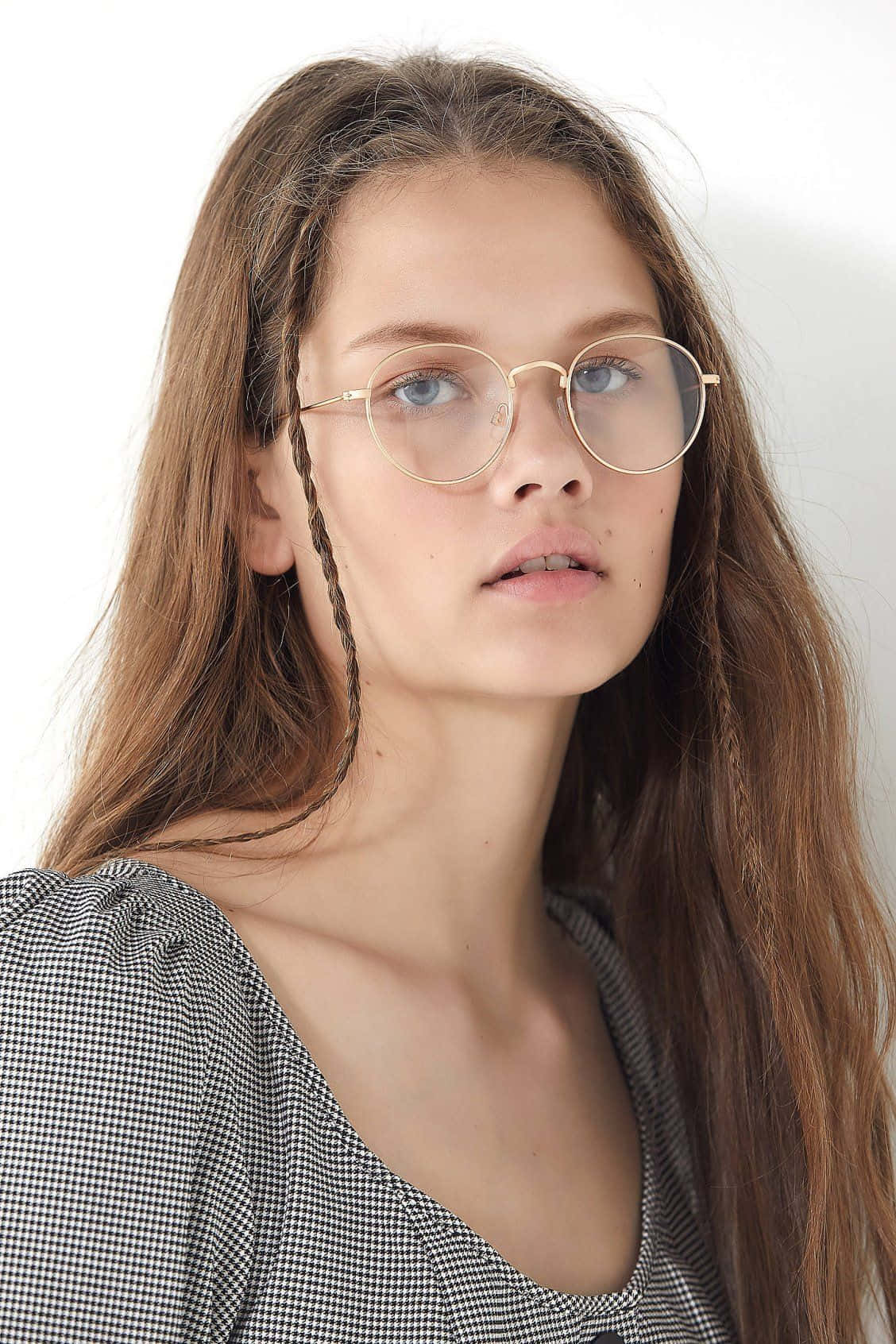A Woman Wearing Glasses