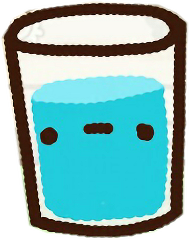 Glassof Water Cartoon Face PNG