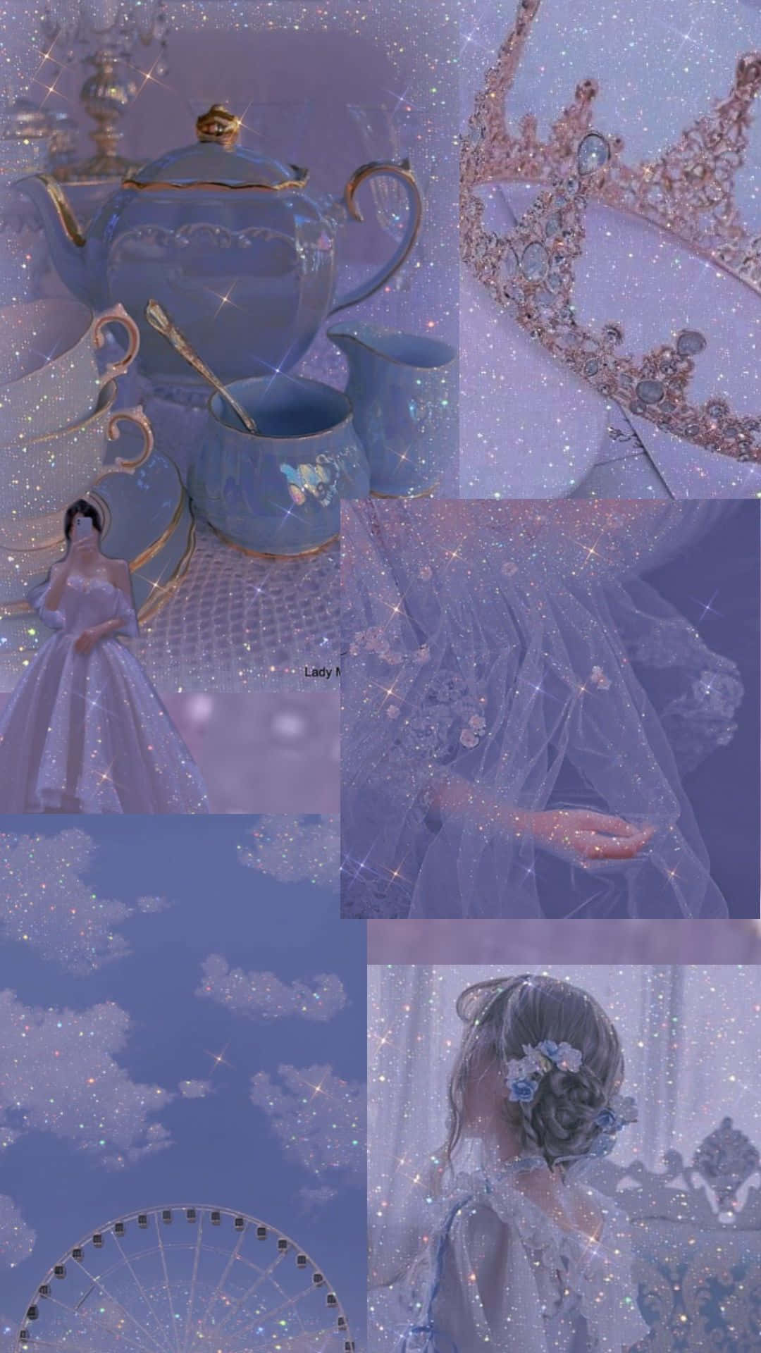 Glaucous Dreams Collage Wallpaper