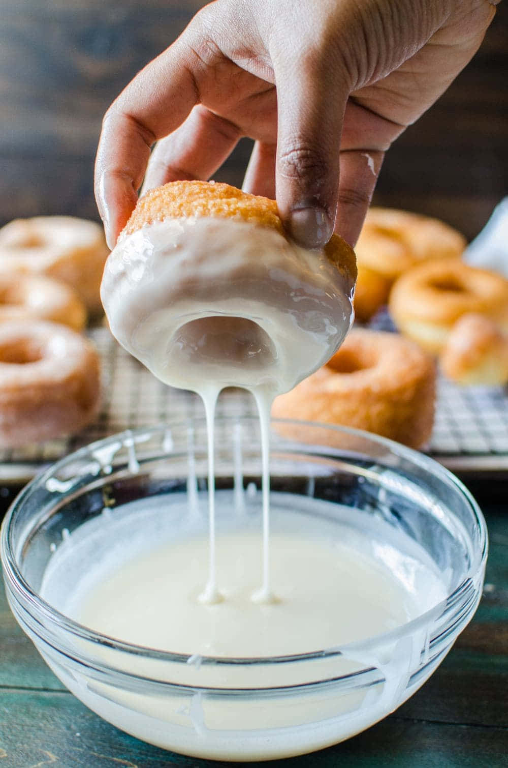 Enjoy a Glazed Donut for a Sweet Treat Wallpaper