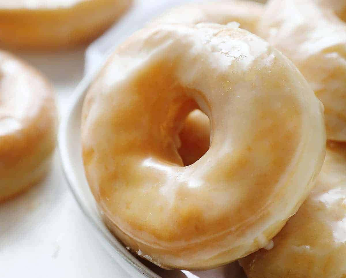 Delicious Glazed Donuts that make mornings sweet! Wallpaper