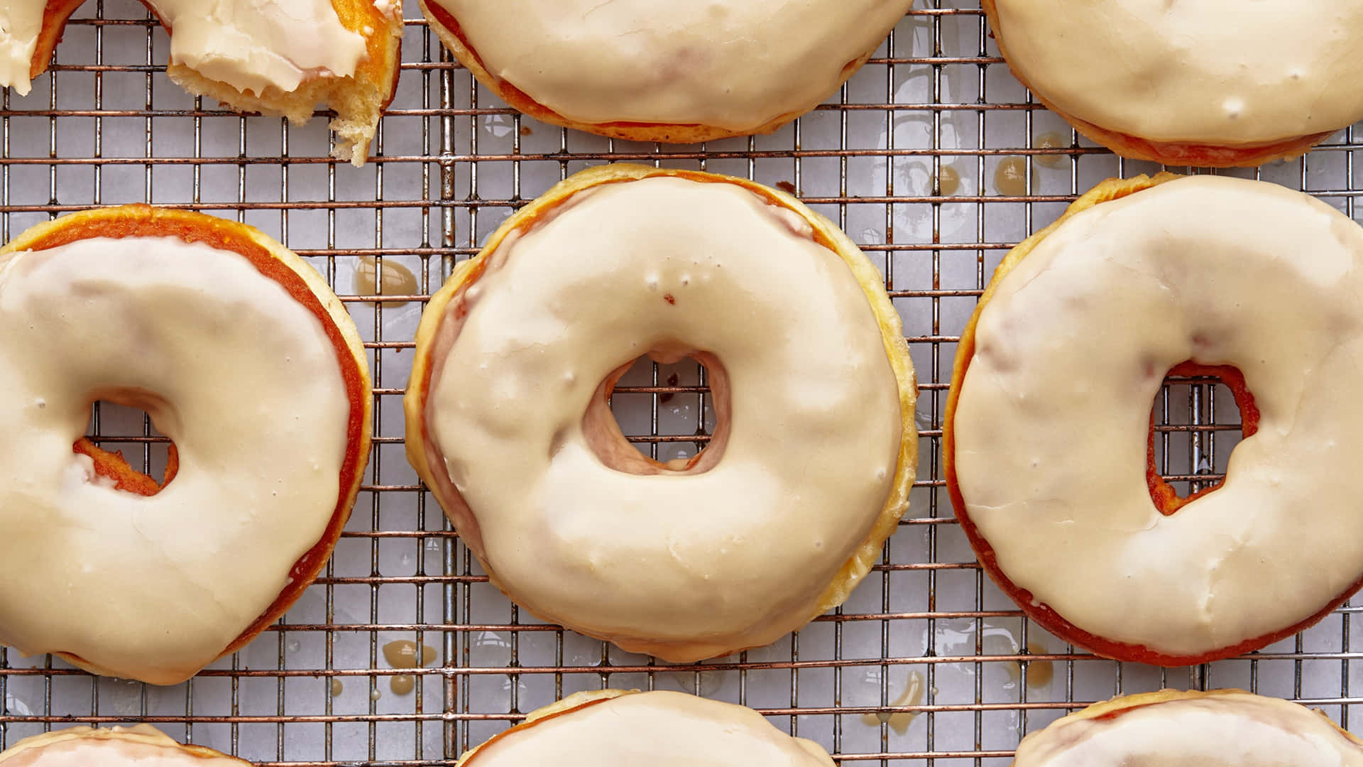 Sweet, Delicious Glazed Donut Wallpaper