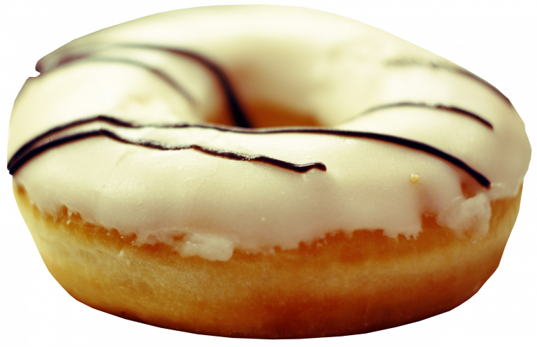 Glazed Donutwith Chocolate Drizzle PNG