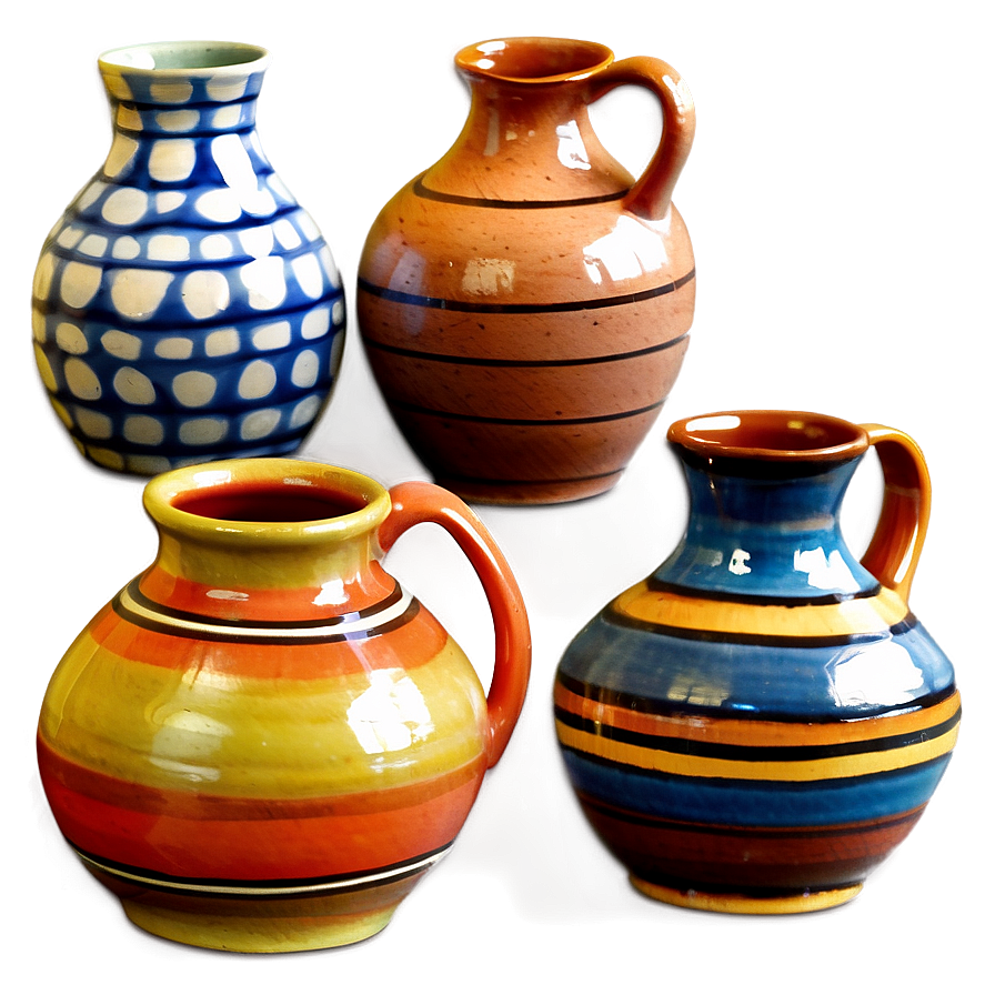 Glazed Pottery Artwork Png Eah57 PNG