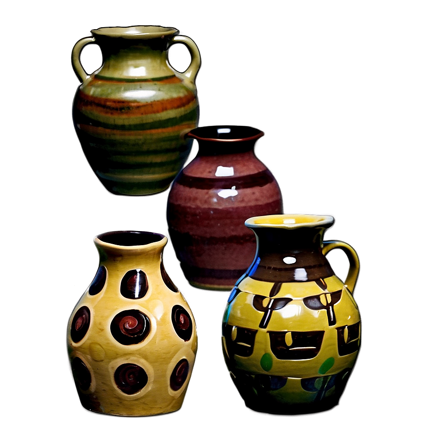 Glazed Pottery Artwork Png Las81 PNG