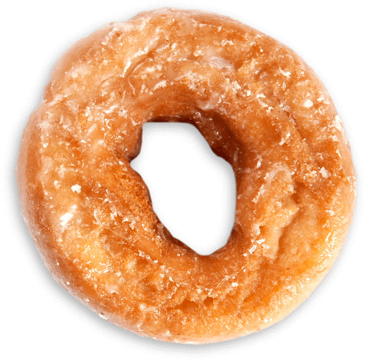 Glazed Sugar Donut Top View.png PNG