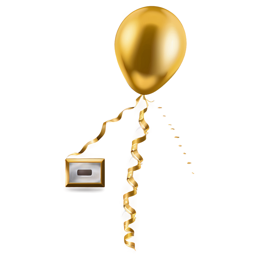Gleaming Gold Balloon Png Hqv PNG