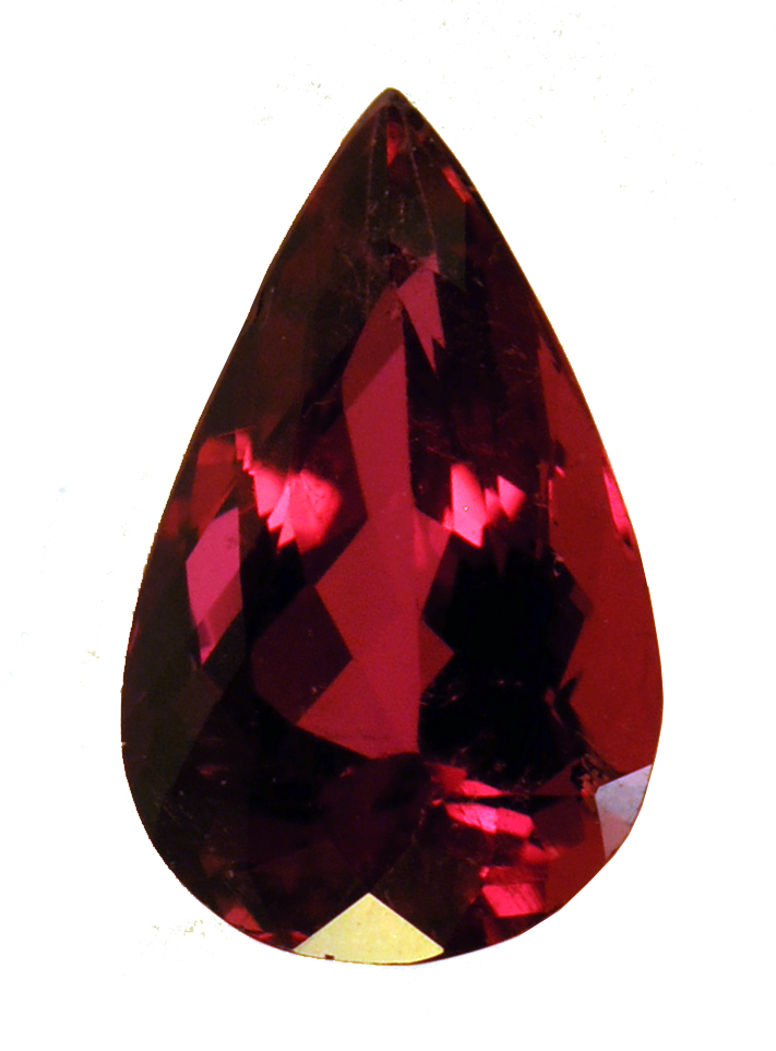 Gleaming Red Teardrop Gemstone.png PNG