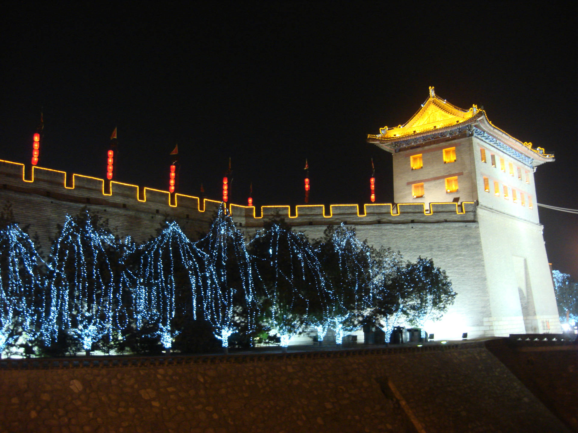 Gleaming Walls In Xian