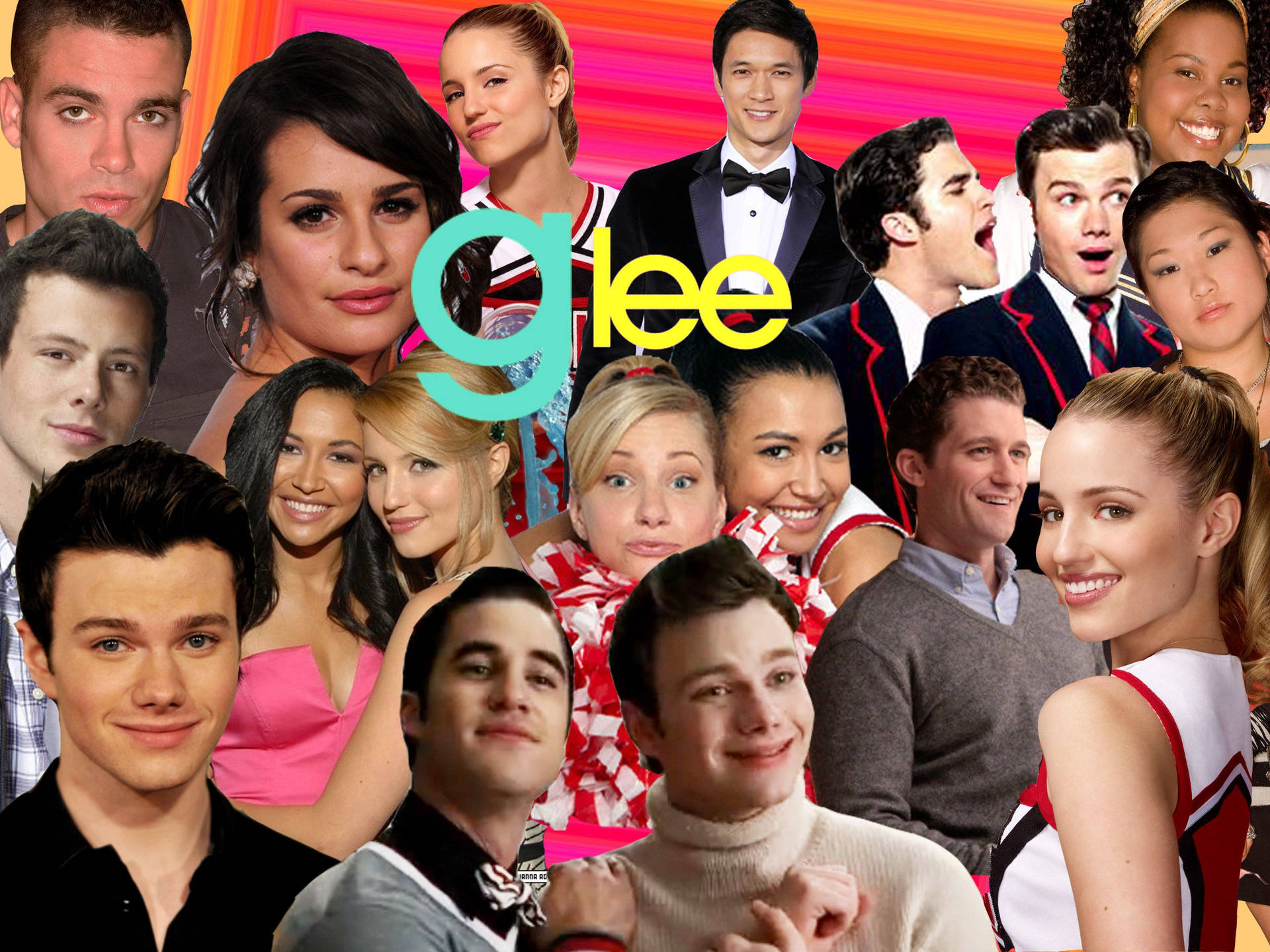 Glee Cast Members Aesthetic Shot Wallpaper