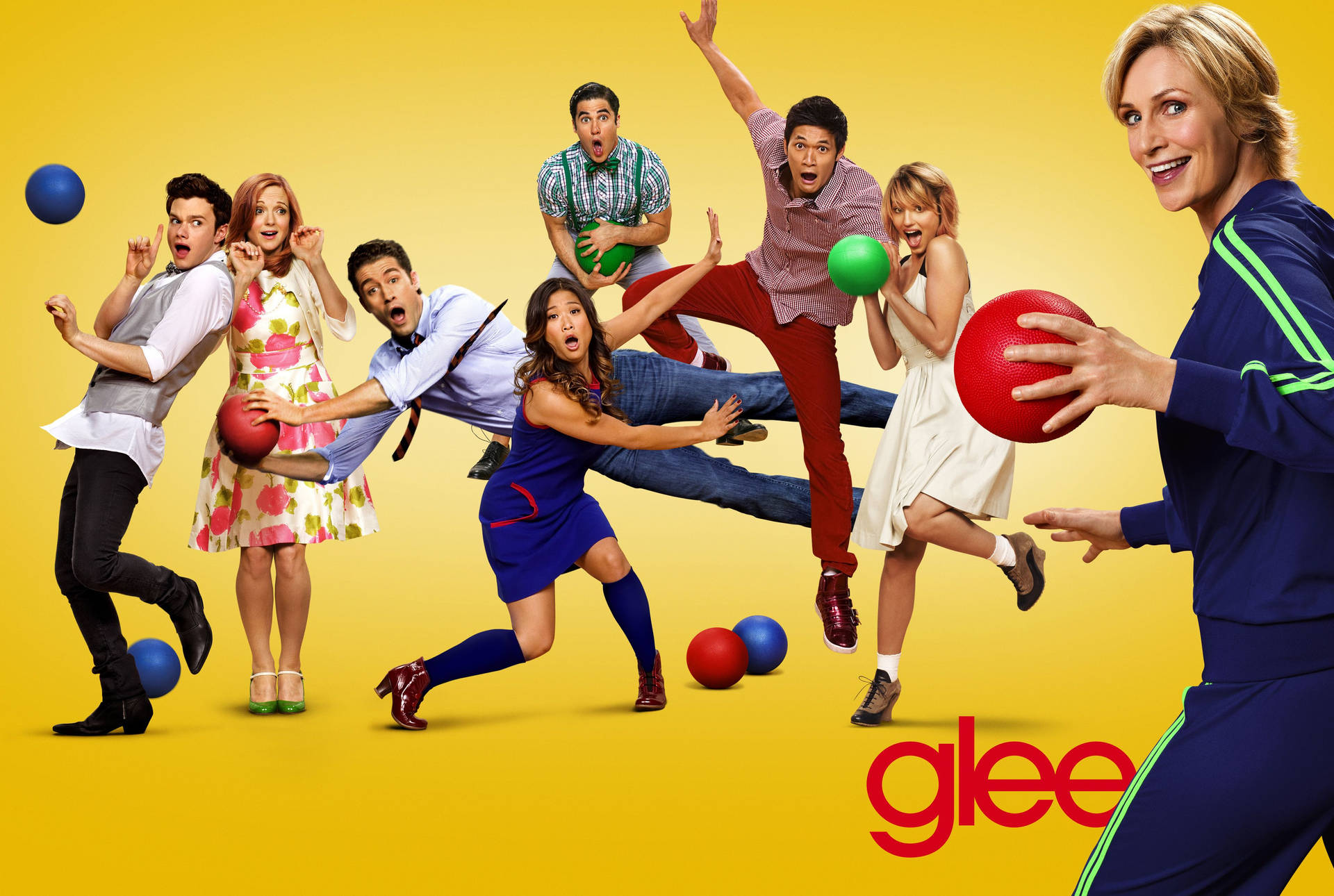 Glee Season Three Cast Members Poster Wallpaper