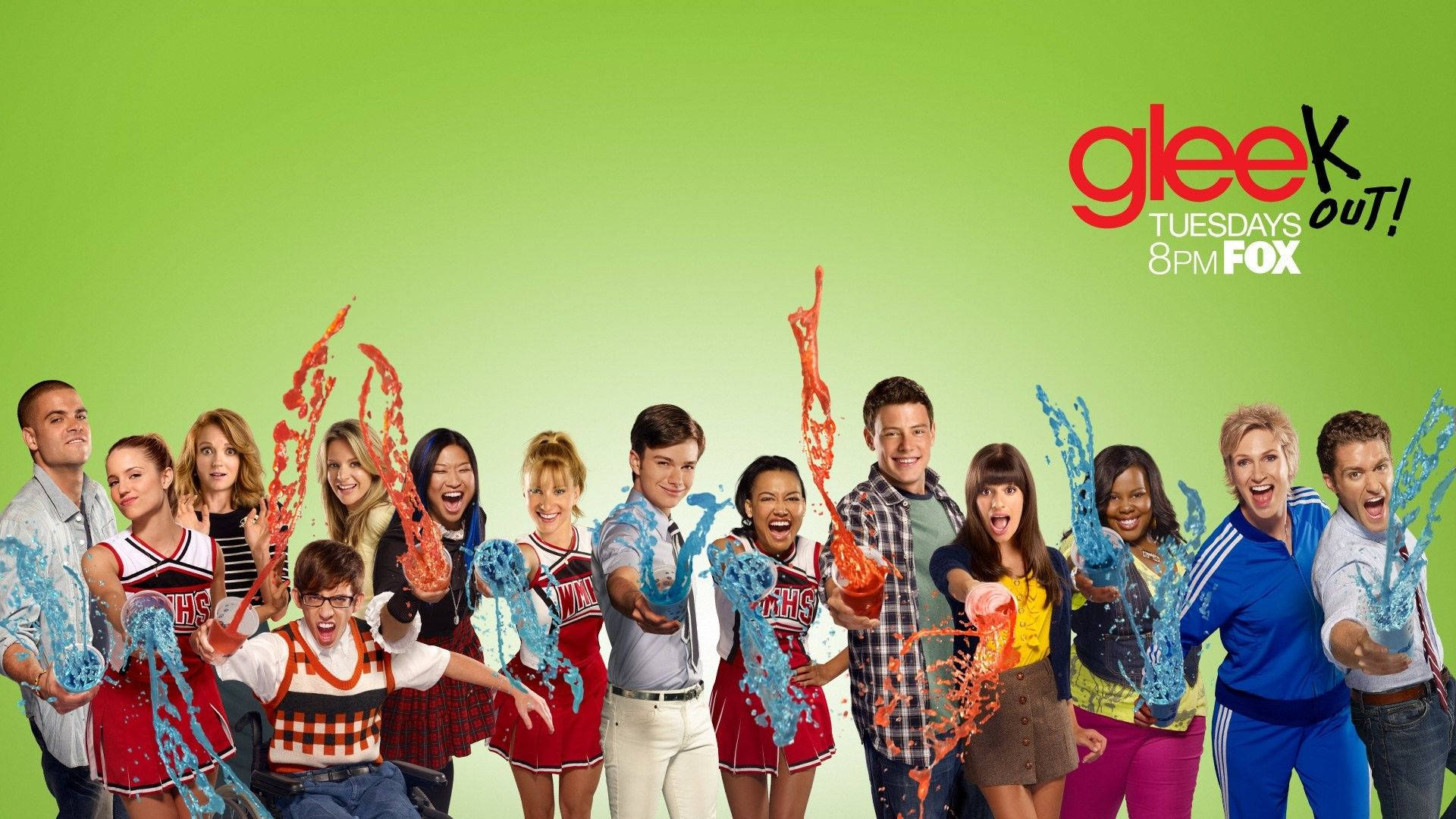 Sesiónde Fotos Promocional De Los Miembros Del Elenco De Glee, Temporada Dos. Fondo de pantalla