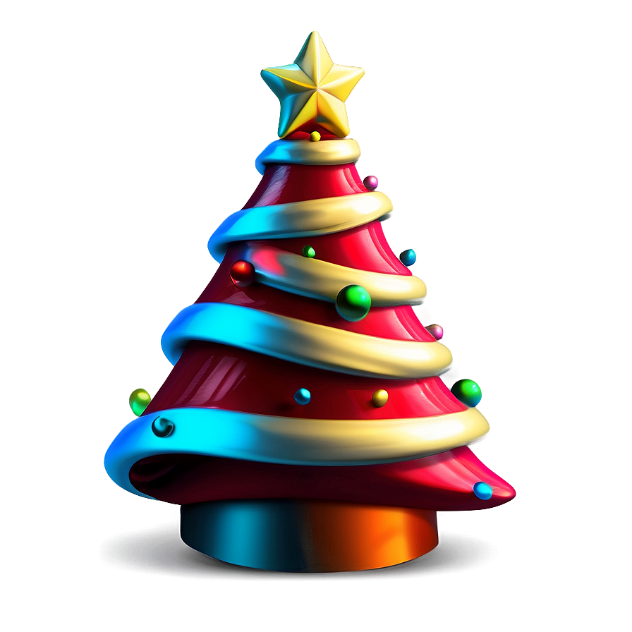 Gleeful Cute Christmas Tree Png 06252024 PNG