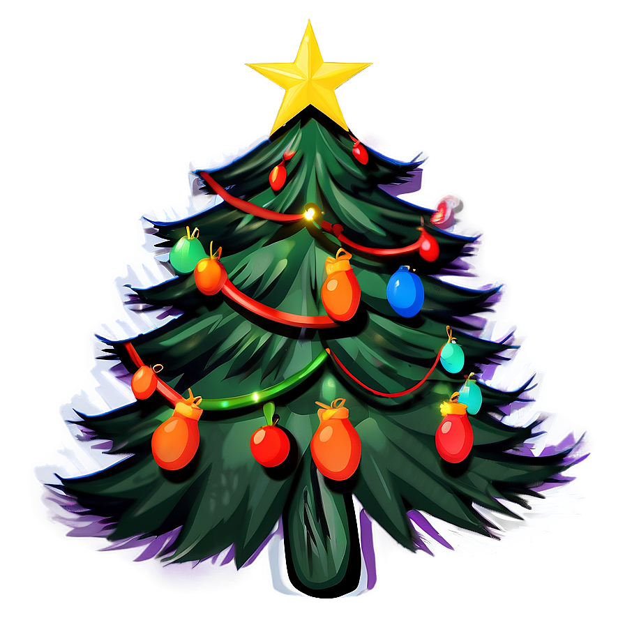 Gleeful Cute Christmas Tree Png 89 PNG
