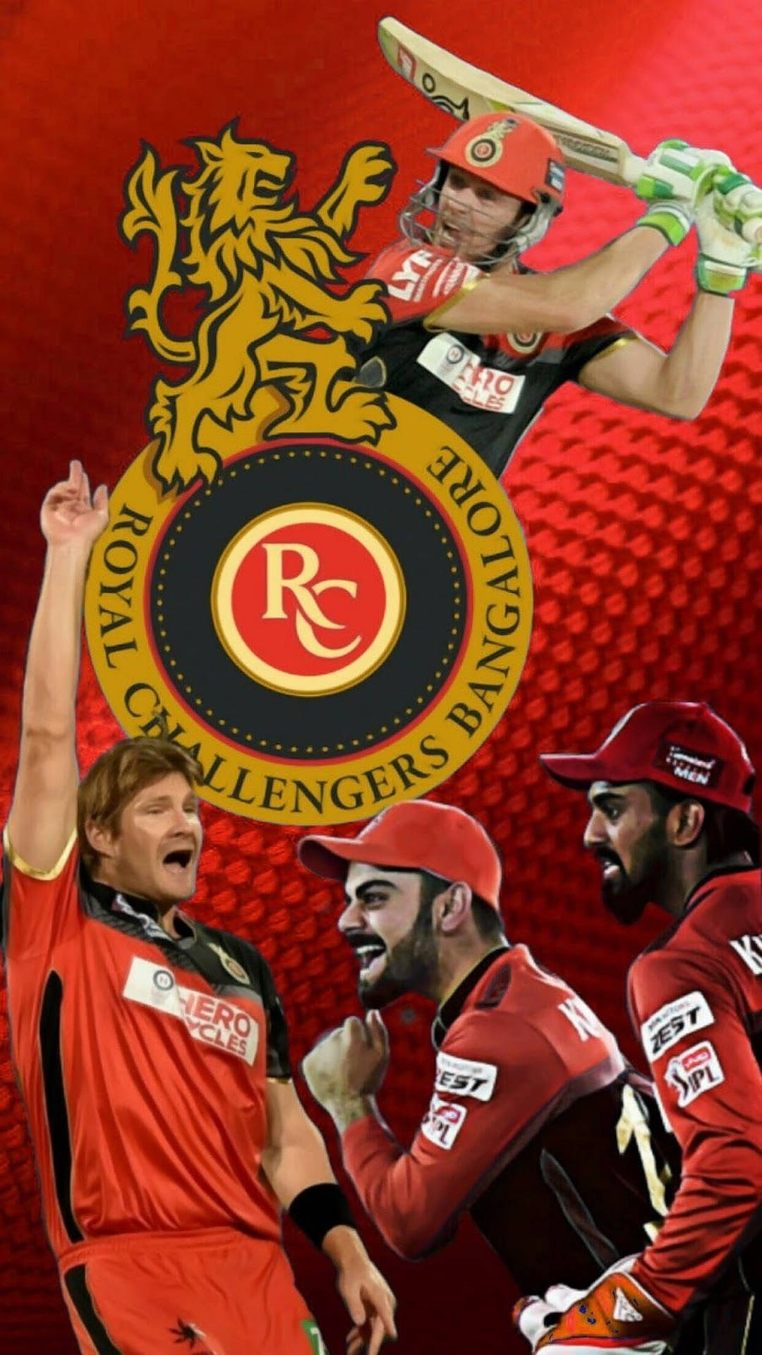 Gleeful Royal Challengers Bangalore Players Wallpaper