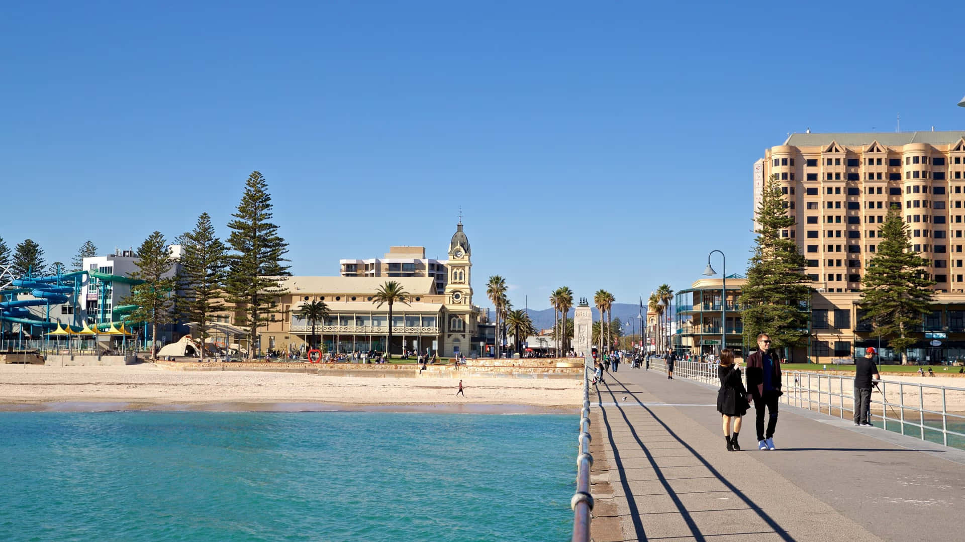 Glenelg Beachfrontand Pier Adelaide Wallpaper