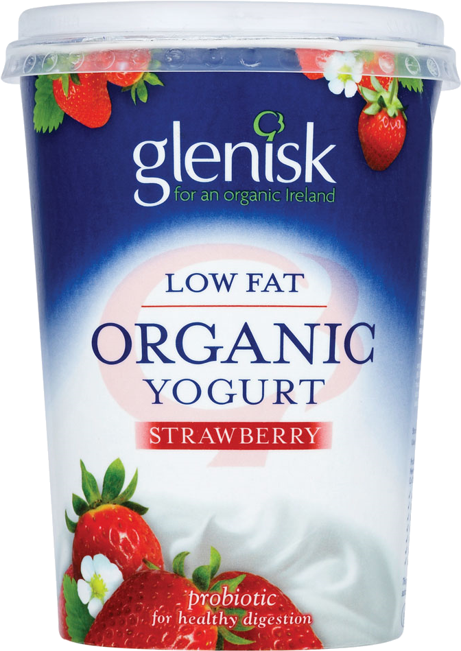 Glenisk Organic Strawberry Yogurt PNG