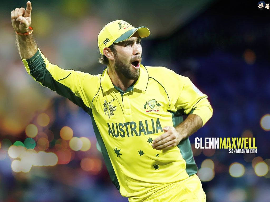 Glenn Maxwell Loud Cheer Australian Team Wallpaper