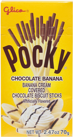 Glico Chocolate Banana Pocky Packaging PNG