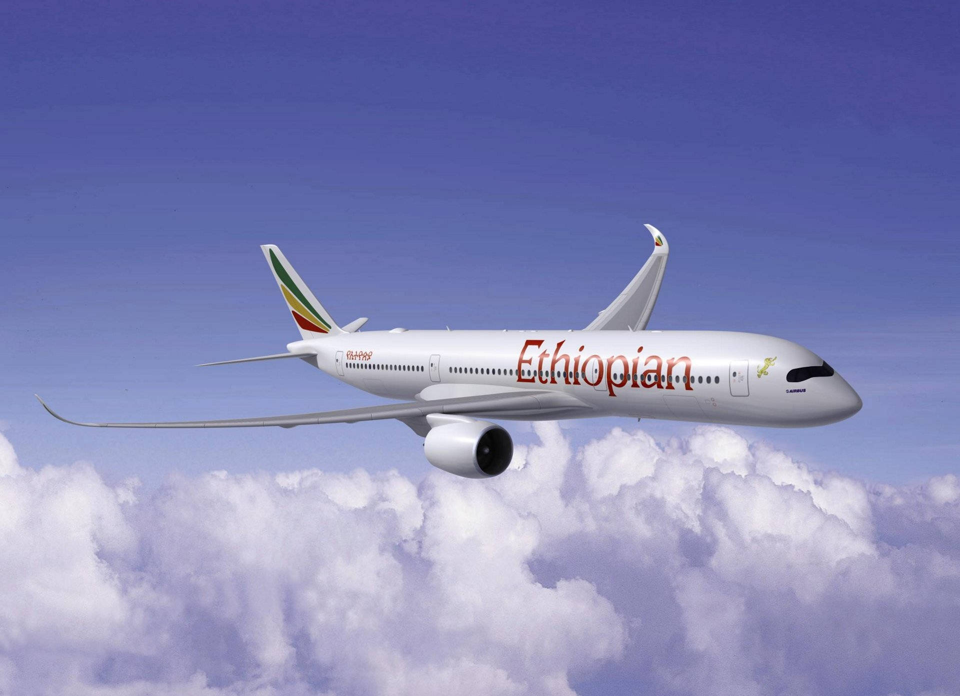 Gliding Ethiopian Airlines Plane Wallpaper