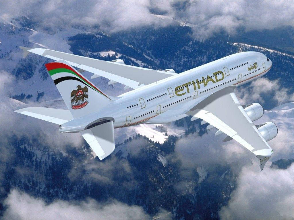 Gliding Etihad Airplane Wallpaper