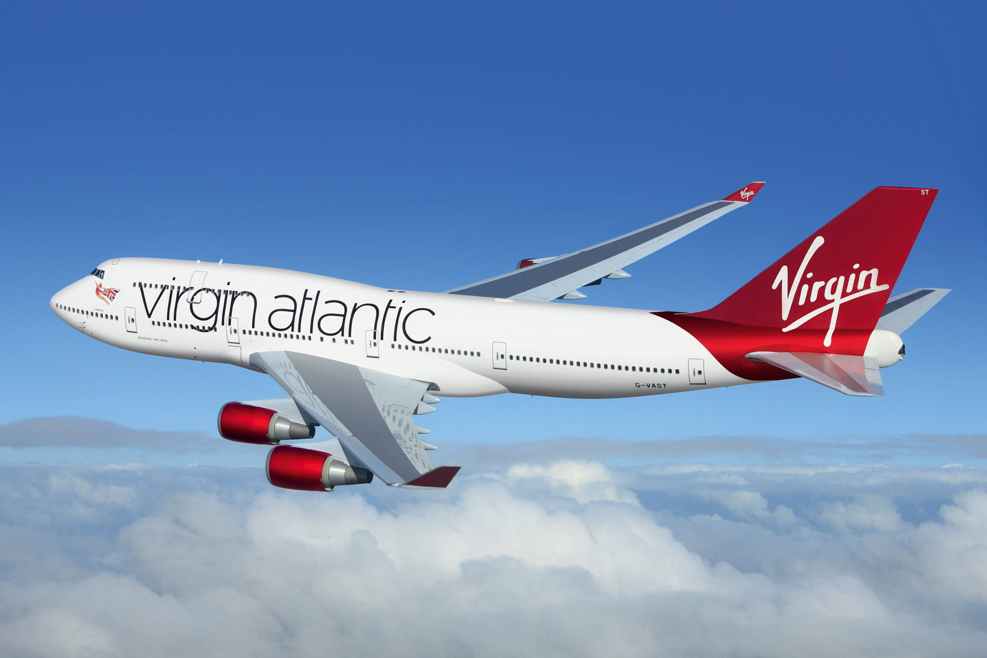 Gliding Virgin Atlantic Aircraft Wallpaper