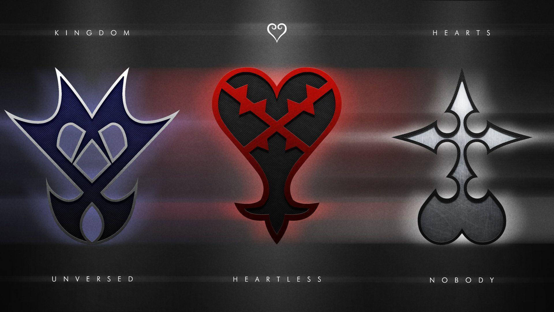 Obrade Arte Brillante Del Logotipo De Kingdom Hearts Fondo de pantalla