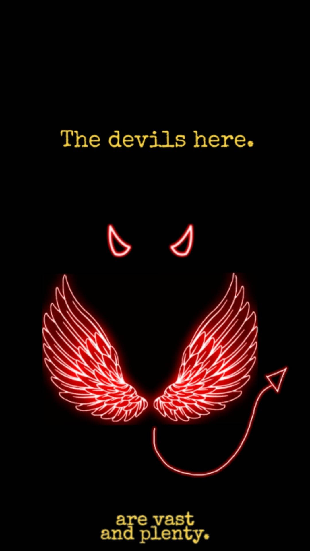 Download Glimmering Devil Wings Wallpaper 