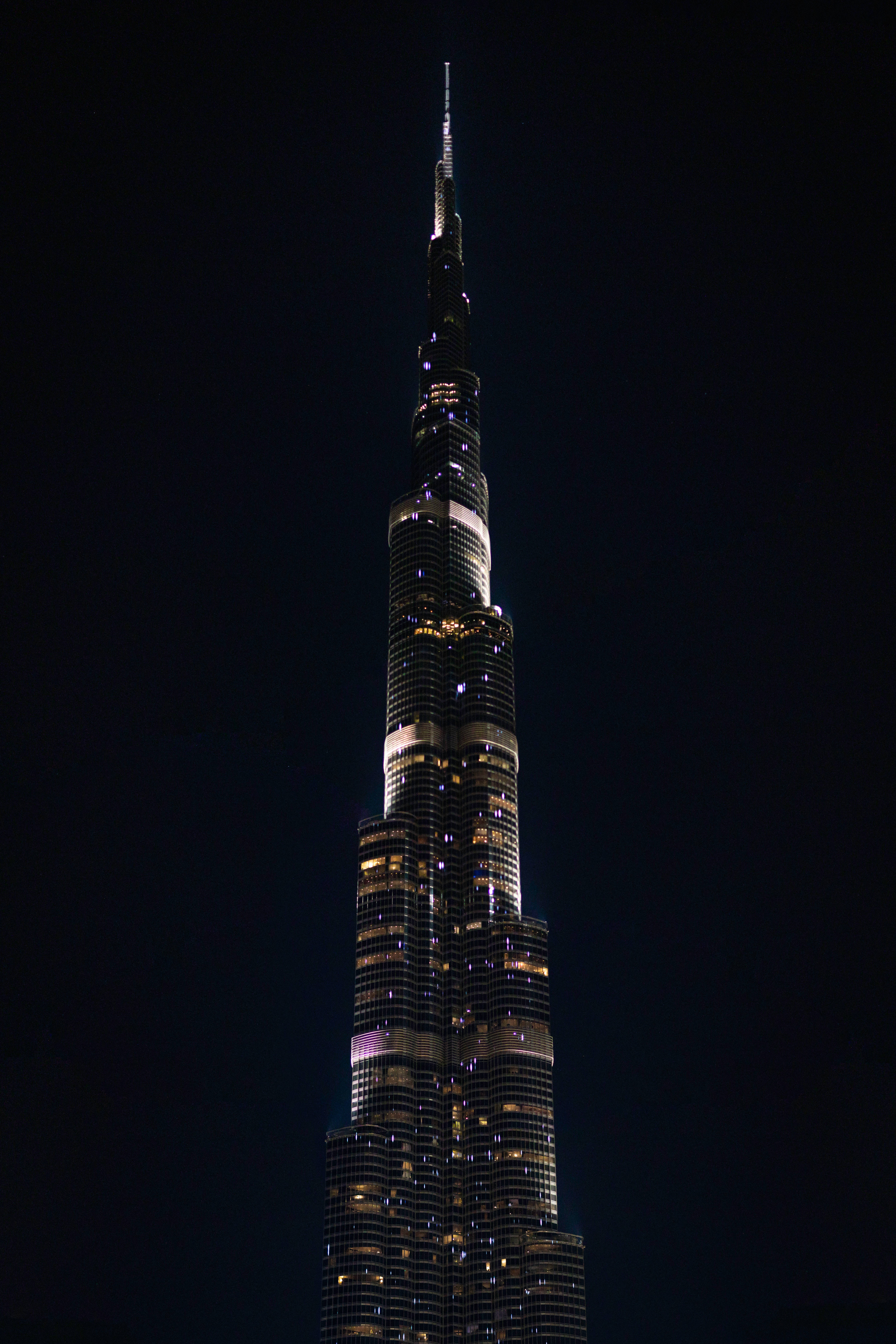Glinting Lights From Burj Khalifa Wallpaper