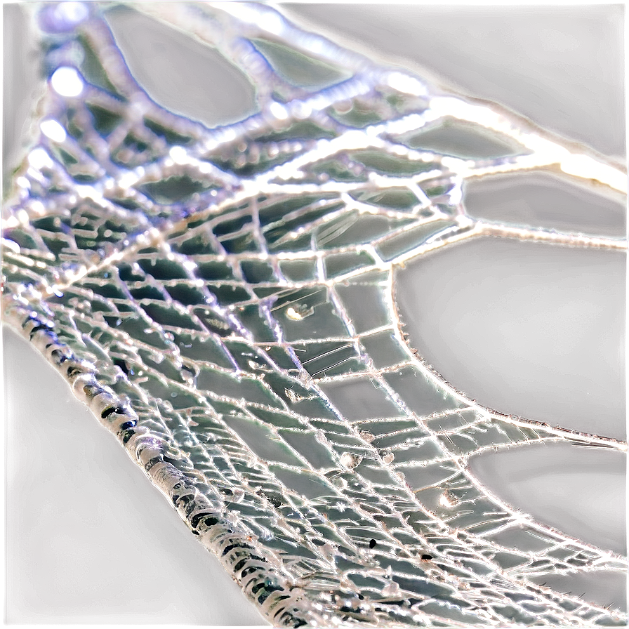 Glistening Spider Web Closeup PNG