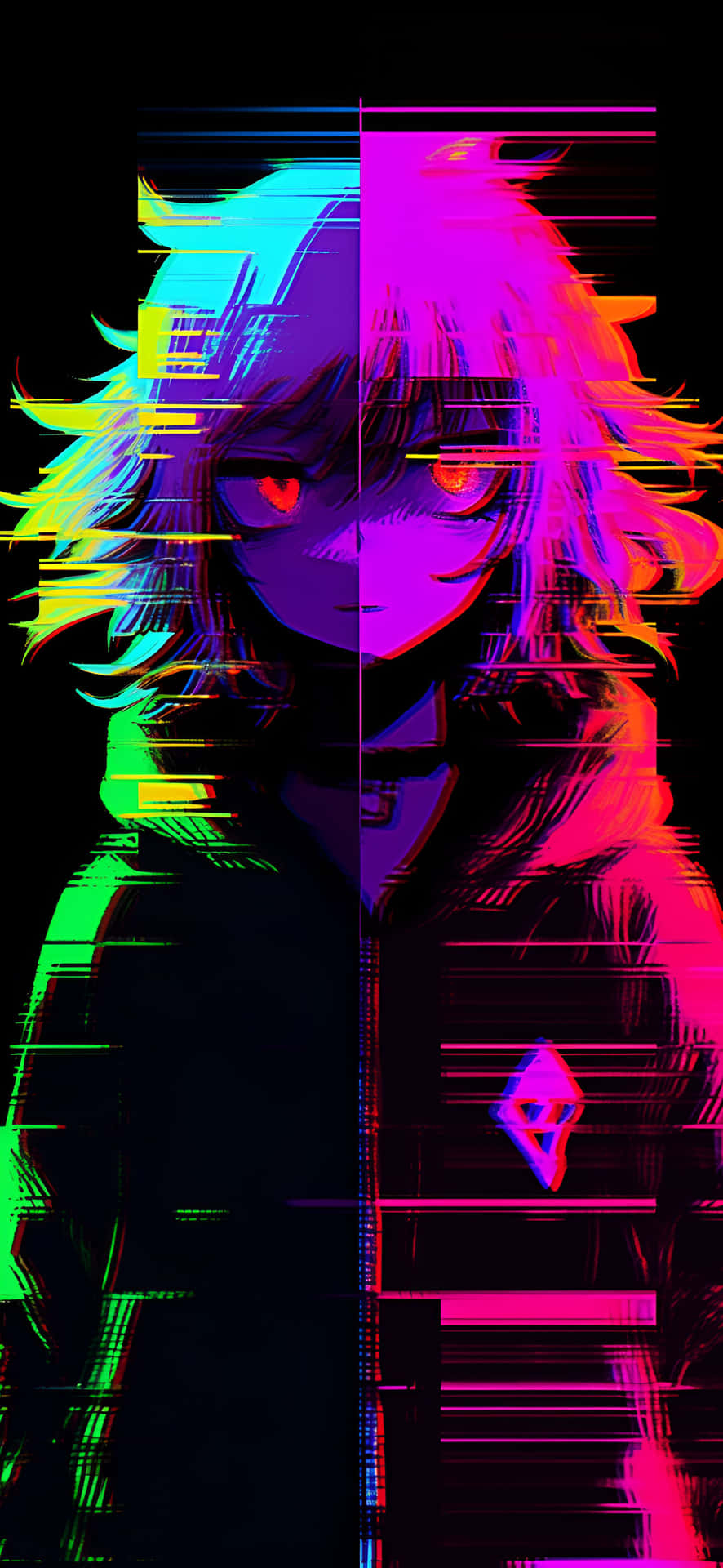 Glitch_ Aesthetic_ Anime_ Character Wallpaper