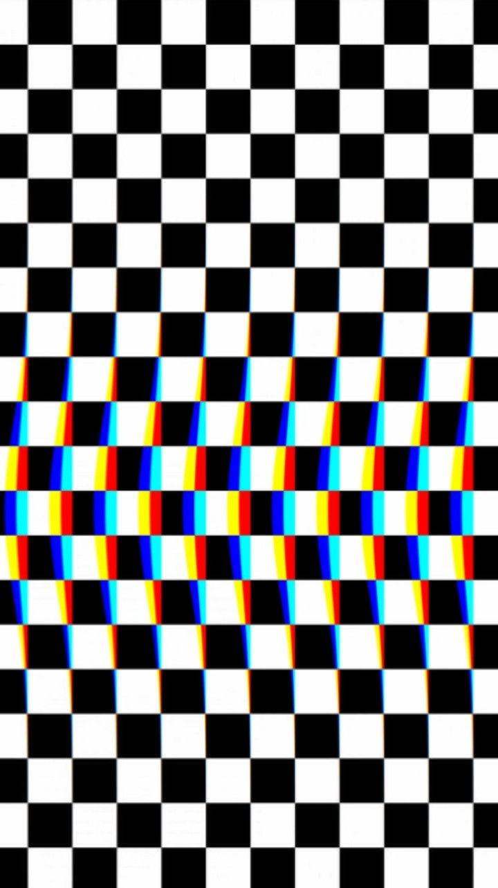 Glitchund Psychedelische Schwarz-weiße Quadrate Wallpaper