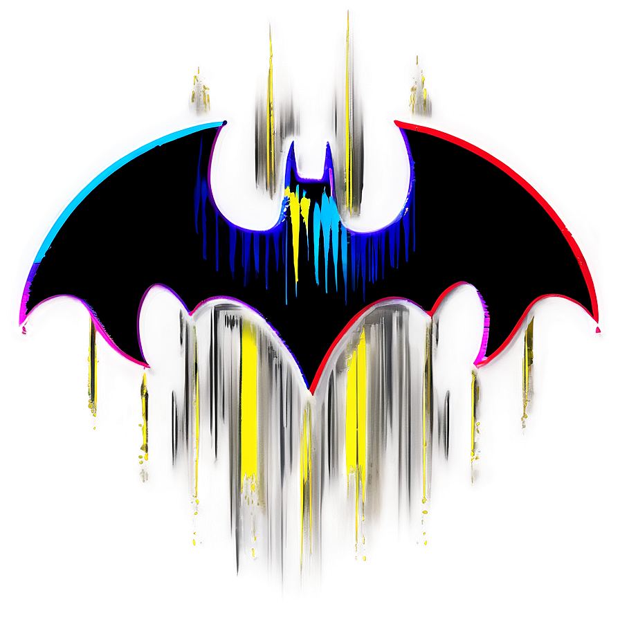 Glitch Art Batman Logo Png Xln PNG